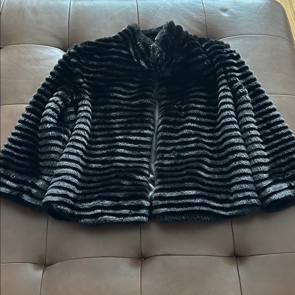 Express Black Faux Fur Jacket